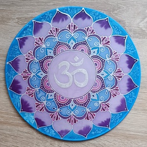 OM - selyemkép mandala - Meska.hu