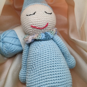 Kék baba amigurumi horgoló készlet - diy (csináld magad) - egységcsomag - Meska.hu