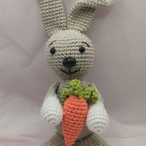 Horgoló készlet - amigurumi, szürke nyuszis , DIY (Csináld magad), Szabásminta, útmutató, Horgolási minta, , MESKA