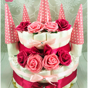 Kastély pelenkatorta kislányoknak, Baba - mama, Pelenkázó, babafürdető kellékek, Pelenkatorta, Mindenmás, Egy igazán különleges ajándék, igazi kis hercegnőknek!

Remek babaköszöntő ajándék lehet babalátoga..., MESKA