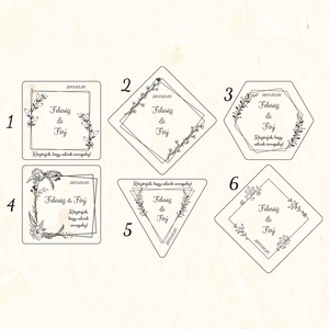 Esküvői hűtőmágnes, köszönőajándék  speciális, választható mintával - esküvő - emlék & ajándék - köszönőajándék - Meska.hu