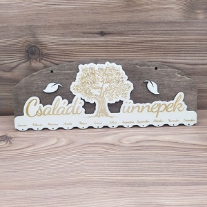 Családi ünnepek öröknaptár, Otthon & Életmód, Dekoráció, Fali és függő dekoráció, Falinaptár & Öröknaptár, Famegmunkálás, Festett tárgyak, MESKA
