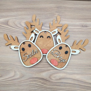 Karácsonyfadísz, rénszarvas névre szóló - karácsony - karácsonyi lakásdekoráció - karácsonyfadíszek - Meska.hu