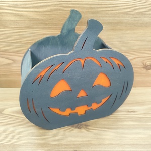 Halloween tök cukorkatartó, tál - otthon & életmód - dekoráció - halloween - halloweeni tök - Meska.hu