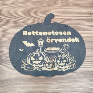 Halloween tábla, ajtódísz  testreszabható felirattal - Meska.hu