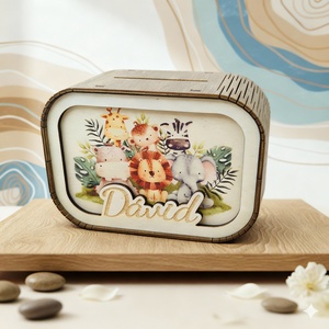 Persely  Testreszabható képpel, Otthon & Életmód, Dekoráció, Asztal és polc dekoráció, Persely, Famegmunkálás, MESKA