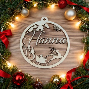 Karácsonyfadísz, névre szóló - Meska.hu