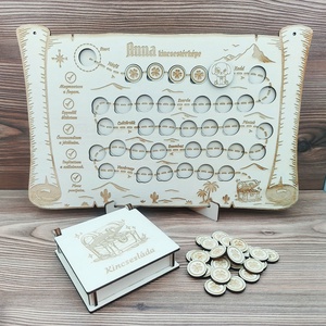 Jutalomtábla, pontgyűjtő tábla  kincsestérkép játék  névre szóló - játék & sport - készségfejlesztő és logikai játék - oktató játékok - Meska.hu