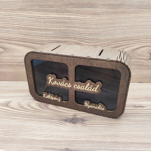 Egyedi persely több rekesszel - otthon & életmód - dekoráció - asztal és polc dekoráció - persely - Meska.hu