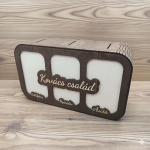 Egyedi persely több rekesszel - otthon & életmód - dekoráció - asztal és polc dekoráció - persely - Meska.hu