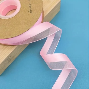 Organza/szatén szalag 2,5 cm - rózsaszín, Kellékek & szerszámok, Rövidáru, Szatén szalag, Szalag, pánt, Mindenmás, MESKA