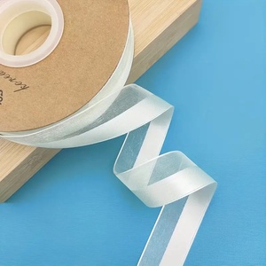 Organza/szatén szalag 2,5 cm - krémfehér, Kellékek & szerszámok, Rövidáru, Szatén szalag, Szalag, pánt, Mindenmás, MESKA