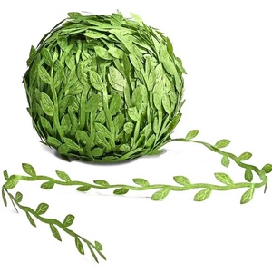 Zöld levél szalag 1,53 cm, Kellékek & szerszámok, Rövidáru, Szalag, pánt, Textilszalag, Mindenmás, MESKA