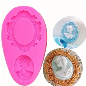 Szilikon forma női medál 9.2 cm, Kellékek & szerszámok, Vegyes alapanyag, Szilikon öntőforma, Decoupage, transzfer és szalvétatechnika, MESKA