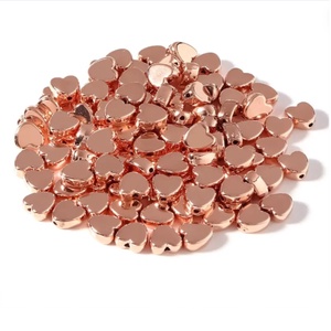 Szív gyöngy 8 mm - rosegold , Kellékek & szerszámok, Gyöngyfűzés kellékek, Műanyag gyöngy, Ékszerkészítés, MESKA