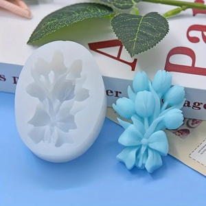 Szilikon forma tulipán csokor 7,1 x 5,1 cm, Kellékek & szerszámok, Vegyes alapanyag, Szilikon öntőforma, Decoupage, transzfer és szalvétatechnika, MESKA