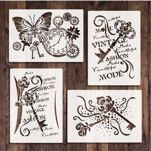 Sablon 4 db/szett Méreteik: 21 x 29,7 cm, Kellékek & szerszámok, Szerszámok, eszközök, Sablonok, Decoupage, transzfer és szalvétatechnika, MESKA