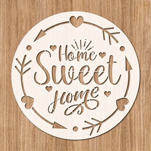 Stencil Home Sweet Home 30 x 30 cm, Kellékek & szerszámok, Szerszámok, eszközök, Sablonok, Decoupage, transzfer és szalvétatechnika, MESKA