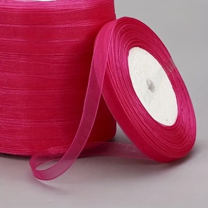 Organza szalag 1 cm - pink, Kellékek & szerszámok, Rövidáru, Szalag, pánt, Textilszalag, Mindenmás, MESKA