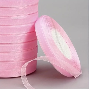 Organza szalag 1 cm - rózsaszín, Kellékek & szerszámok, Rövidáru, Szalag, pánt, Textilszalag, Mindenmás, MESKA