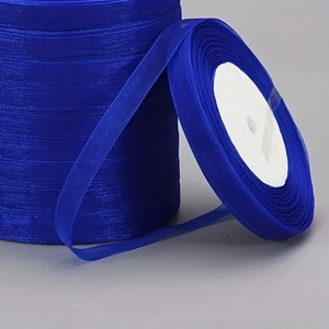 Organza szalag 1 cm - kék, Kellékek & szerszámok, Rövidáru, Szalag, pánt, Textilszalag, Mindenmás, MESKA