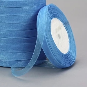 Organza szalag 1 cm -világoskék, Kellékek & szerszámok, Rövidáru, Szalag, pánt, Textilszalag, Mindenmás, MESKA