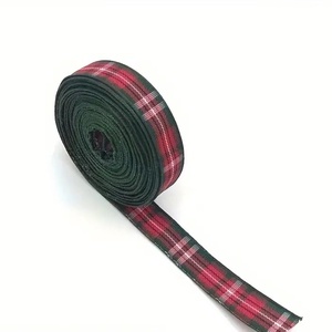Piros-zöld kockás szalag- 1 cm, Kellékek & szerszámok, Rövidáru, Szalag, pánt, Textilszalag, Mindenmás, MESKA