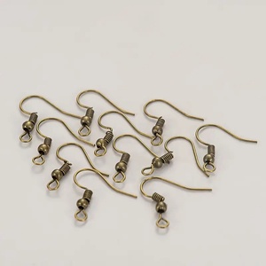 Fülbevaló alap antik bronz 20 x 17 mm, Kellékek & szerszámok, Ékszerkellék, Fülbevaló alap, Ékszerkészítés, MESKA
