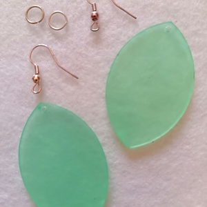 Levél forma fülbevaló alap szett - 4,8 x 3 cm, Kellékek & szerszámok, Ékszerkellék, Fülbevaló alap, Ékszerkészítés, MESKA