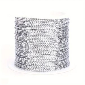 Zsinór 1 mm - ezüst, Kellékek & szerszámok, Csomagolóanyag, Zsinór, Mindenmás, MESKA