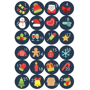 Adventi naptár matricák 1-24-ig Blue, Karácsony, Adventi díszek, Adventi naptár, Mindenmás, MESKA