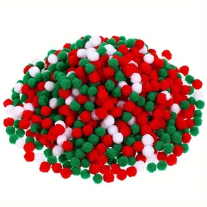Karácsonyi pompon készlet 1 cm piros/zöld/fehér - Meska.hu