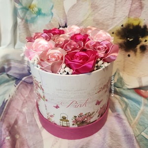 Rózsaszín rózsadoboz - otthon & lakás - dekoráció - virágdísz és tartó - virágbox, virágdoboz - Meska.hu