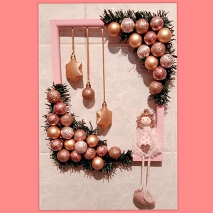 Karácsonyi királylányos falidísz - Meska.hu