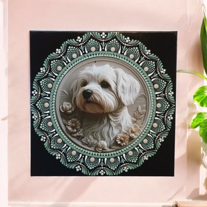 Pontozott kutyás kép - Meska.hu