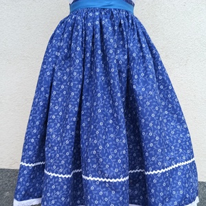 Kékfestő mintás néptáncos, népi szoknya - Meska.hu