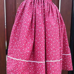 Néptáncos népi szoknya bordó színben - ruha & divat - női ruha - szoknya - Meska.hu