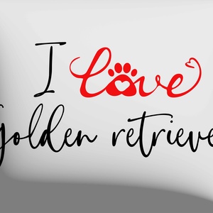 I love német juhász/golden retriever autós matrica felirat, Otthon & Életmód, Autó, Autós matrica, Fotó, grafika, rajz, illusztráció, MESKA