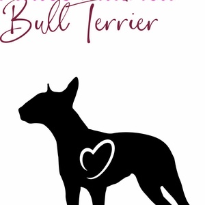 Bull Terrier Autós Matrica, Otthon & Életmód, Autó, Autós matrica, Fotó, grafika, rajz, illusztráció, MESKA