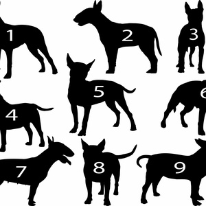 Bull Terrier Autós Matrica - otthon & életmód - autó - autós matrica - Meska.hu