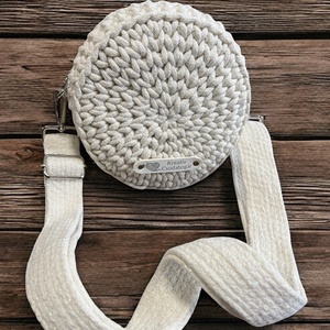 EKRÜ Csillogó - pici OREO , Táska & Tok, Kézitáska & válltáska, Válltáska, Horgolás, MESKA