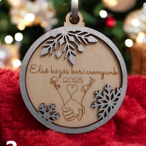 Első közös karácsonyunk  Személyre szabható karácsonyfadísz pároknak - karácsony - karácsonyi lakásdekoráció - karácsonyfadíszek - Meska.hu