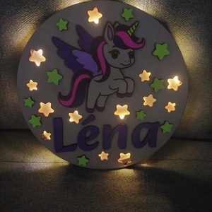 Unikornis éjjeli lámpa - otthon & életmód - babaszoba, gyerekszoba - babaszoba dekoráció - Meska.hu