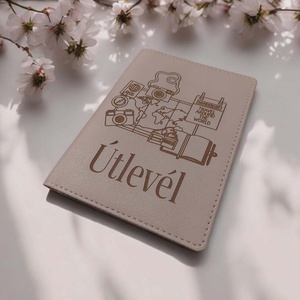 Gravírozott útlevéltartó, Táska & Tok, Pénztárca & Más tok, Kártyatartó & Irattartó, Gravírozás, pirográfia, MESKA