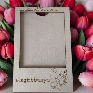 Anyák napi köszöntő - képkeret, Otthon & Életmód, Dekoráció, Kép & Falikép, Képkeret, Gravírozás, pirográfia, MESKA