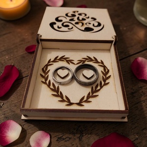 Gyűrűtartó doboz - esküvő - kiegészítők - gyűrűtartó & gyűrűpárna - Meska.hu