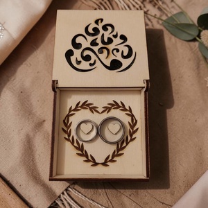 Gyűrűtartó doboz - esküvő - kiegészítők - gyűrűtartó & gyűrűpárna - Meska.hu