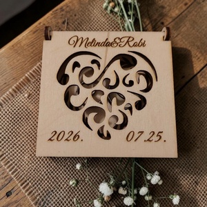 Gyűrűtartó doboz - esküvő - kiegészítők - gyűrűtartó & gyűrűpárna - Meska.hu