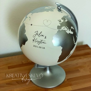 Esküvői földgömb - esküvő - dekoráció - asztaldísz - Meska.hu