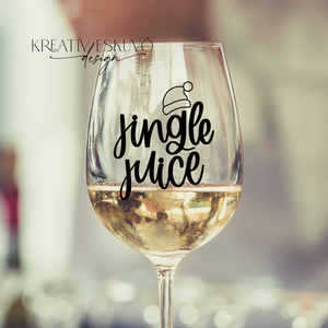 Jingle juice, feliratos boros pohár, vicces feliratos pohár, karácsonyi feliratos, Karácsony, Karácsonyi lakásdekoráció, Karácsonyi lakásdíszek, , MESKA